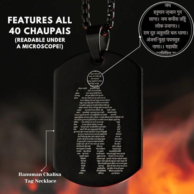 Hanuman Portrait Chalisa Pendant With Chain