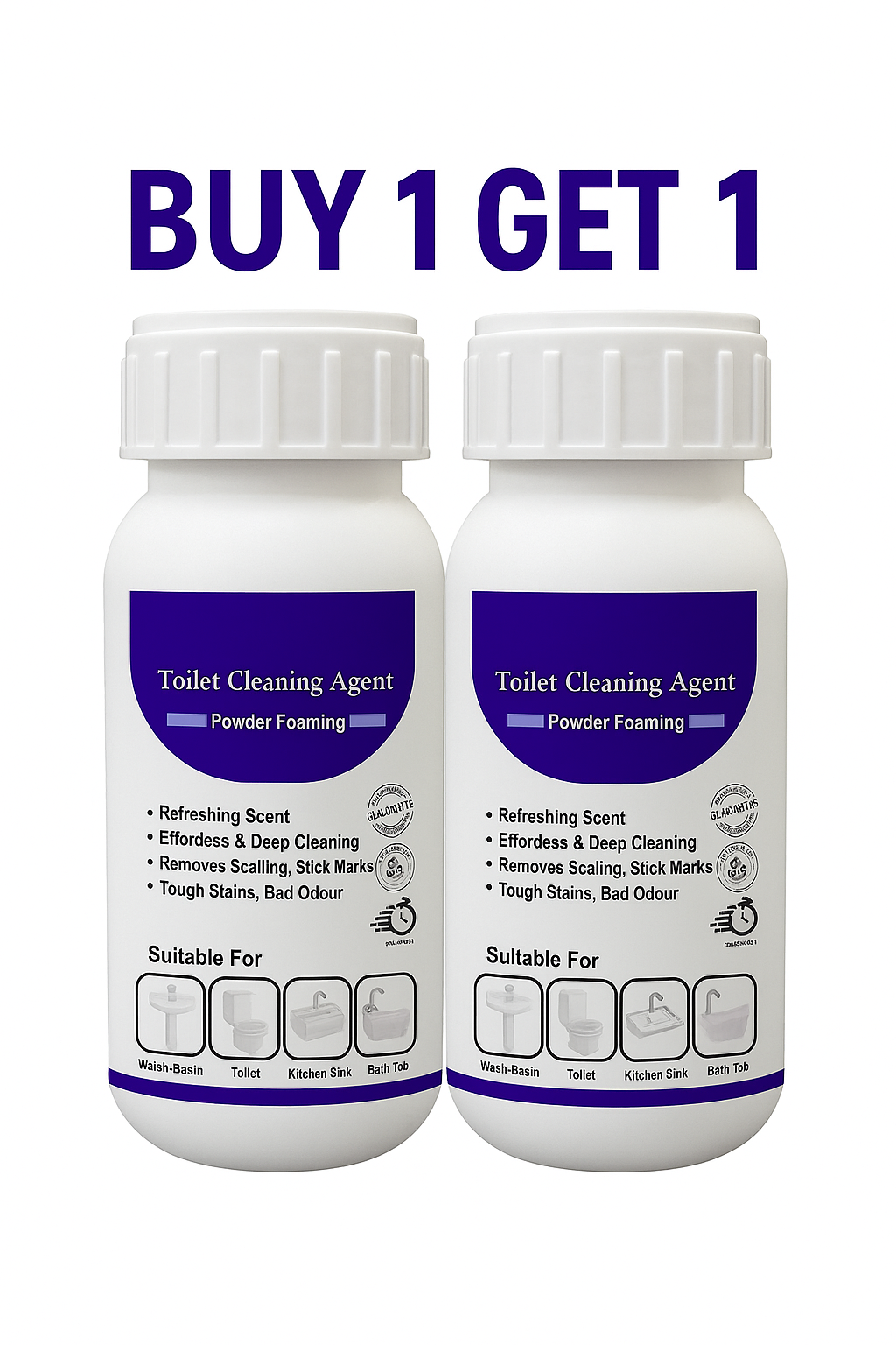 Toilet Cleaning Agent 100 gm (Pack of 2) | Buy 1 Get 1 Free @ ₹549