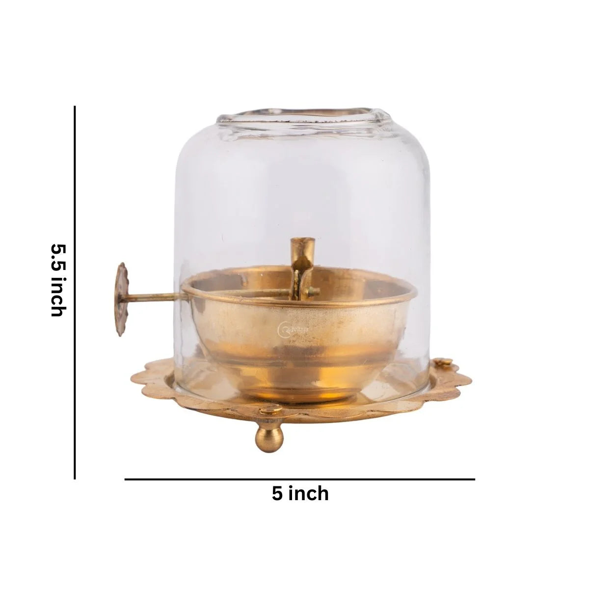 Golden Brass Akhand Diya Oil Lamp with Rotating Wick |🔥50% OFF SALE🔥|