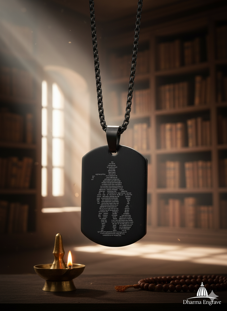 Hanuman Portrait Chalisa Pendant With Chain
