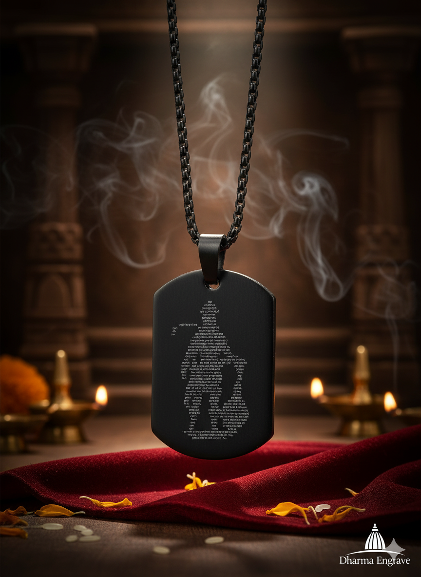Hanuman Portrait Chalisa Pendant With Chain