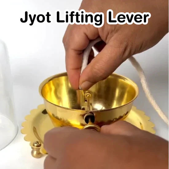 Golden Brass Akhand Diya Oil Lamp with Rotating Wick |🔥50% OFF SALE🔥|