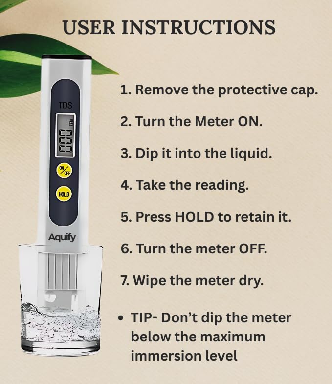 Water TDS Meter Tester