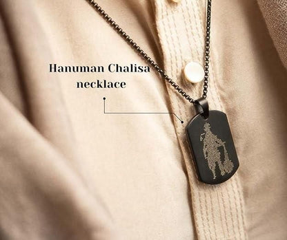 Hanuman Portrait Chalisa Pendant With Chain