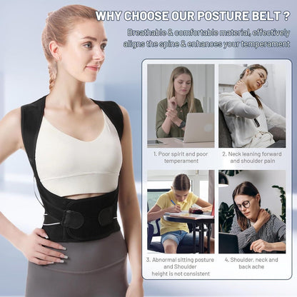 Adjustable Back Posture Corrector/ Slouching Relieve Pain Belt Women Men |🔥FLAT 50% OFF SALE🔥