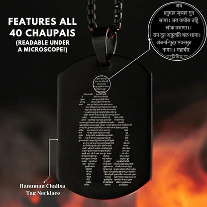 Hanuman Portrait Chalisa Pendant With Chain