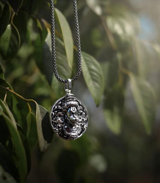 Hanuman Ji Pendant Oxodaised Silver Chain | Spiritual Protection & Strength
