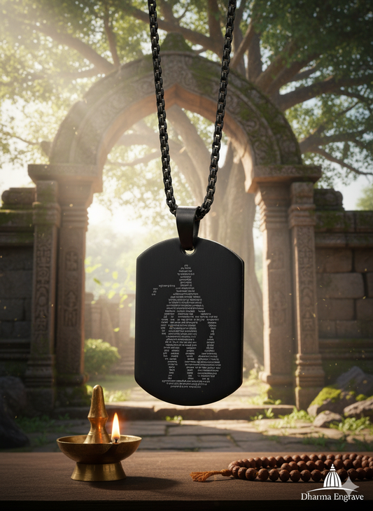 Hanuman Portrait Chalisa Pendant With Chain